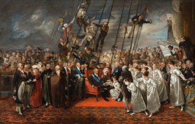 Die Ankunft von Louis XVIII in Calais, 1792-1819 von Edward Bird